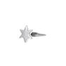White gold star earring piercing , J03834-01-H