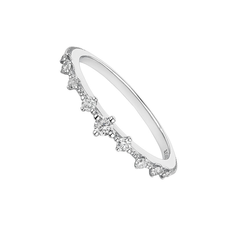 Silver nine gray diamonds ring , J04805-01-GD, hi-res