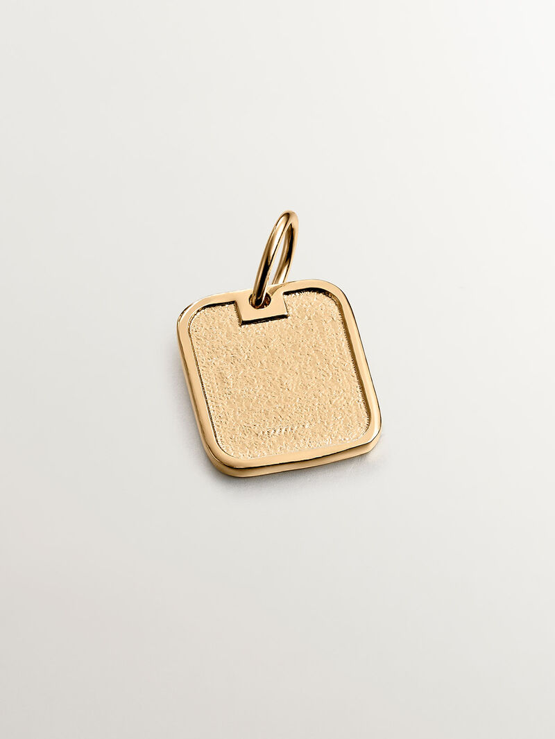 925 silver charm bathed in 18k yellow gold with number 2 image number 2