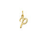 Gold-plated silver P initial charm  , J03932-02-P