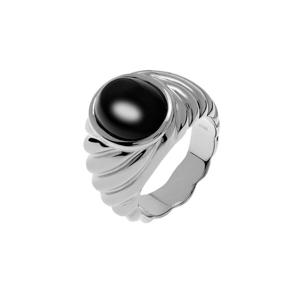 Silver cabled seal ring with onyx , J01747-01-ON,hi-res