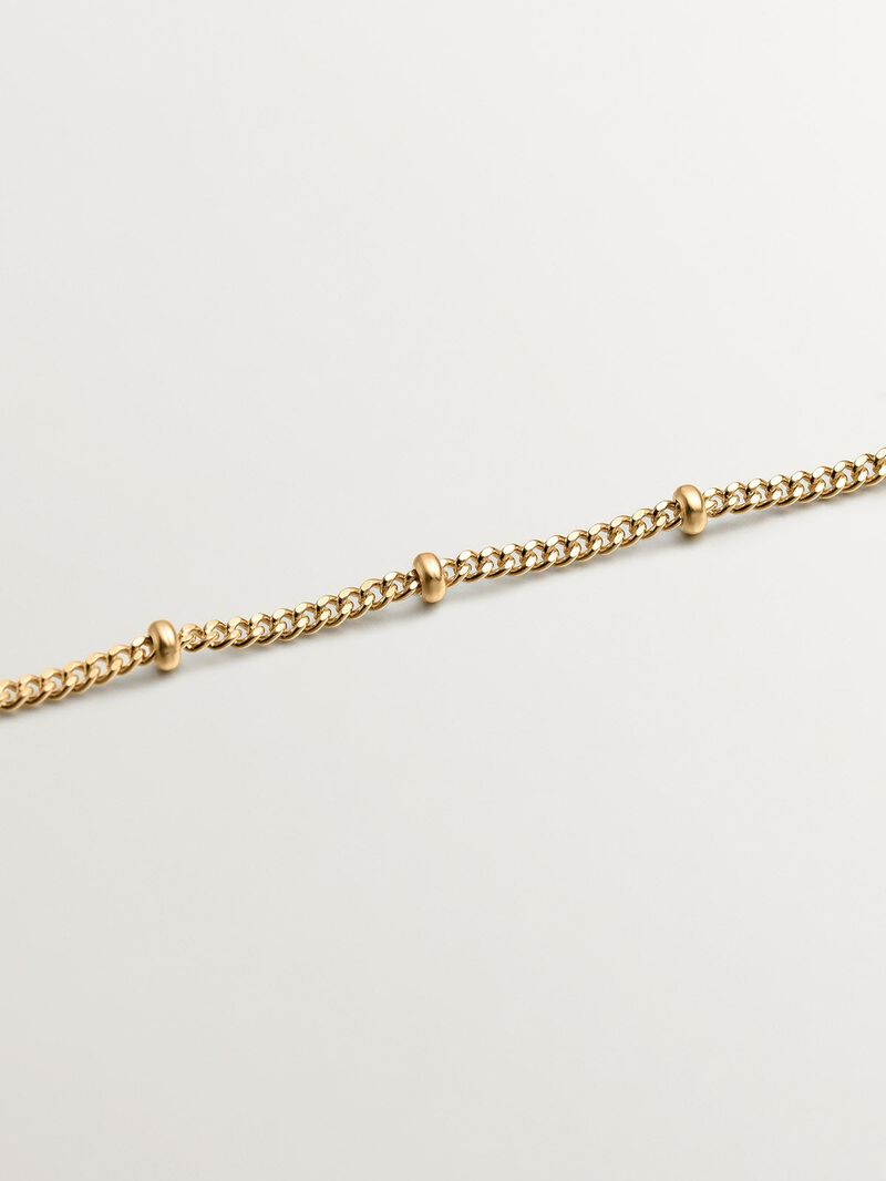 18K Yellow Gold plated 925 Silver Necklace with leaves image number 2