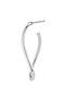 Large thin wavy hoop earrings in silver, J05136-01
