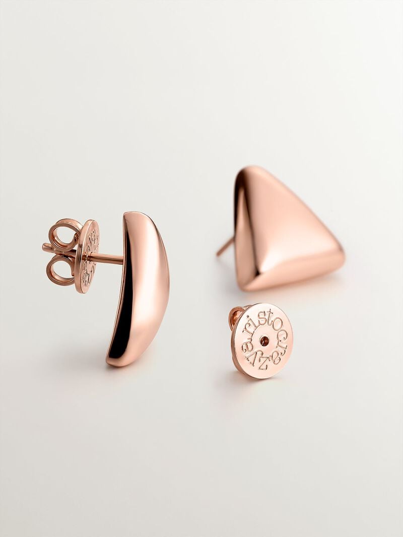18K rose gold plated 925 silver butterfly style clasp image number 1