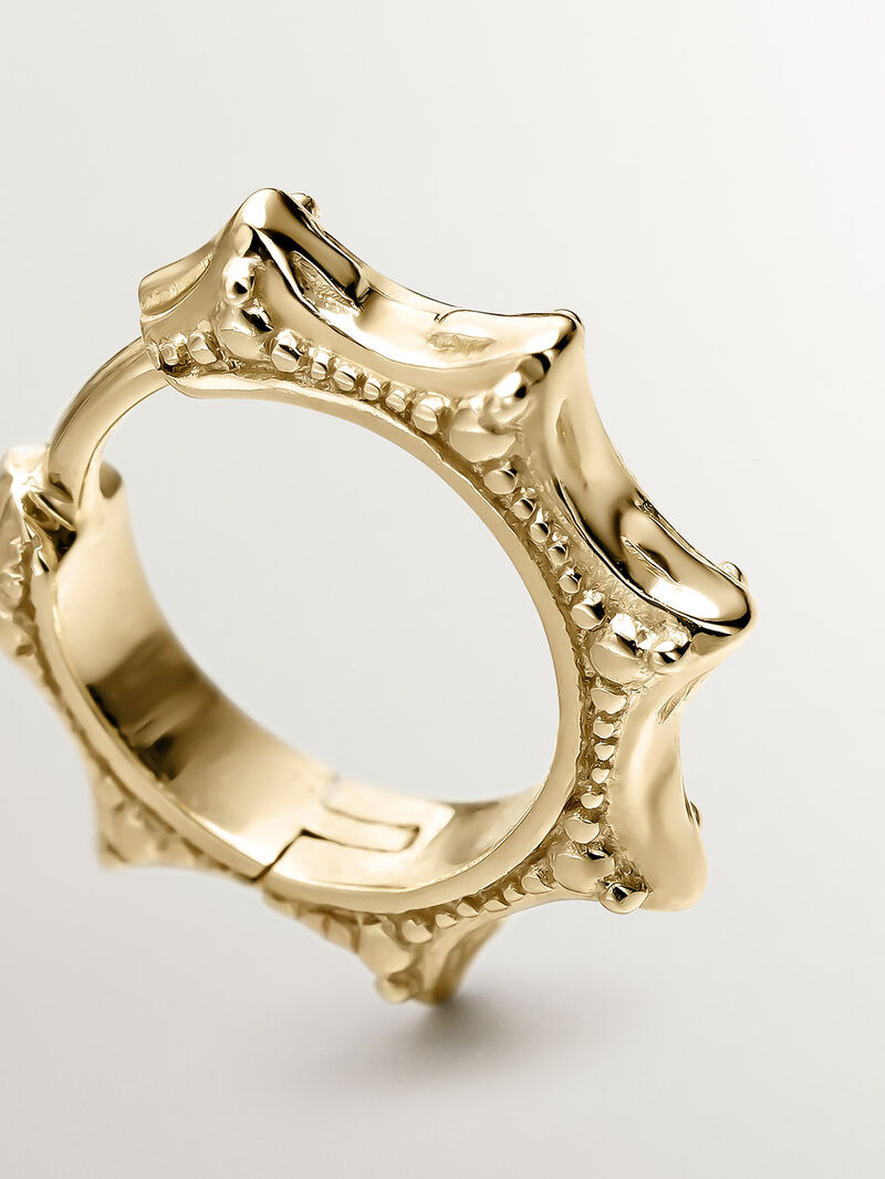 Individual 9K yellow gold earring in star shape. image number 4