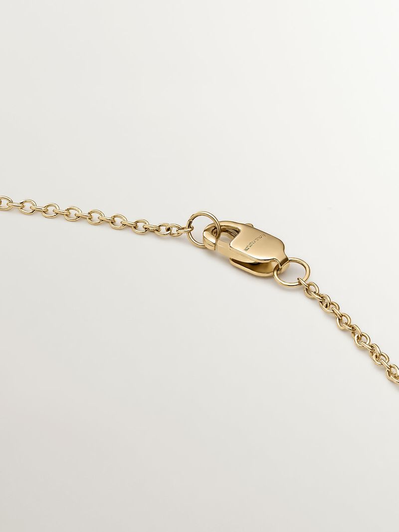 Fine rolo link chain in 9K yellow gold image number 4