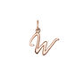 Rose gold-plated silver W initial charm , J03932-03-W