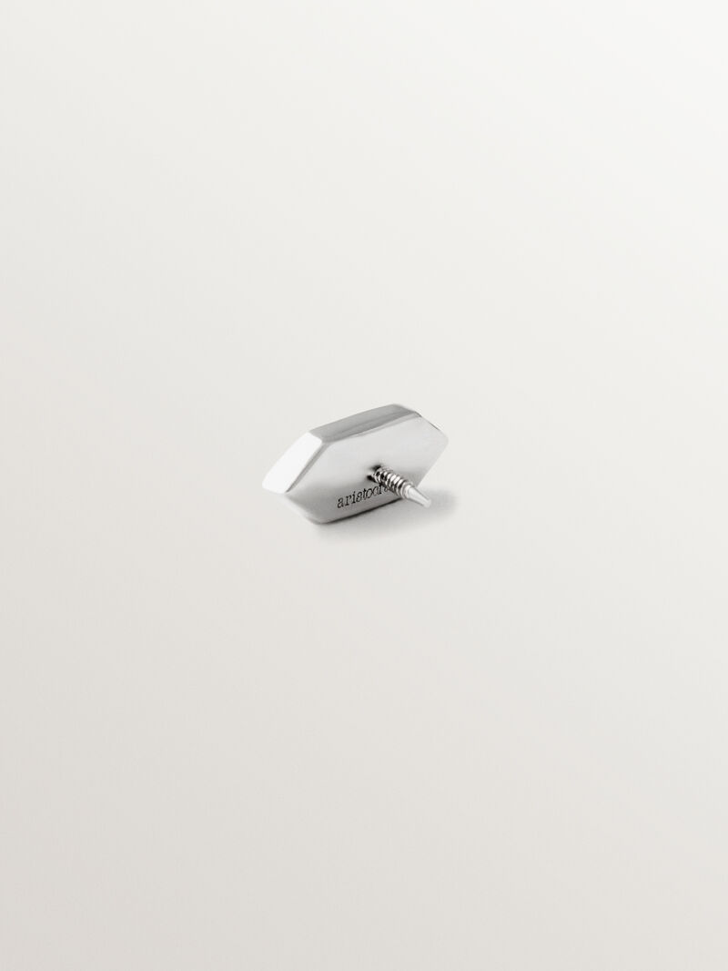 18K White Gold Hexagonal Piercing with Diamonds image number 2