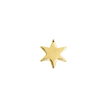 Gold star earring piercing , J03834-02-H, mainproduct