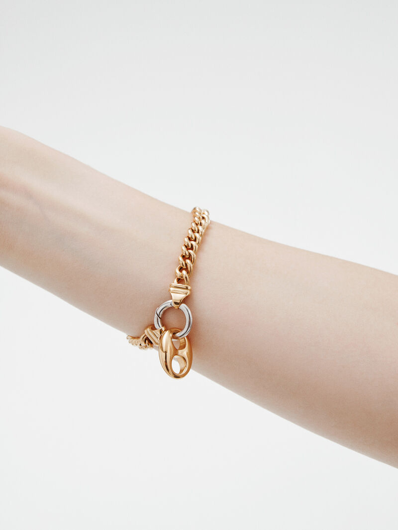 925 silver charm bathed in 18k yellow gold image number 1