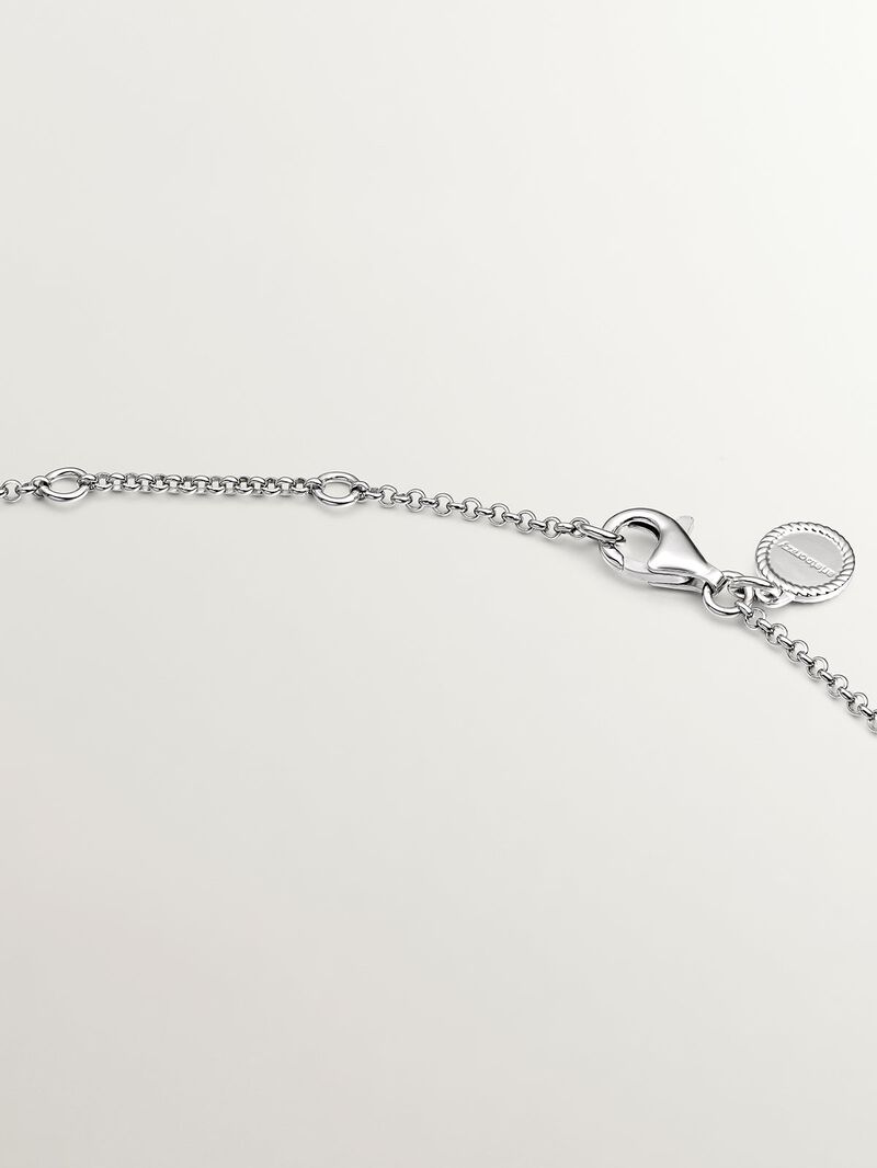 925 Sterling Silver pendant and 925 Sterling Silver pendant coated in 18K rose gold with interlocking circles. image number 6