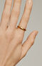 Anillo liso de plata bañada en oro amarillo de 18kt, J05222-02