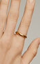 Plain 18kt yellow gold-plated silver ring, J05222-02