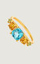 Gold plated stones ring , J04678-02-SB-CI-PD