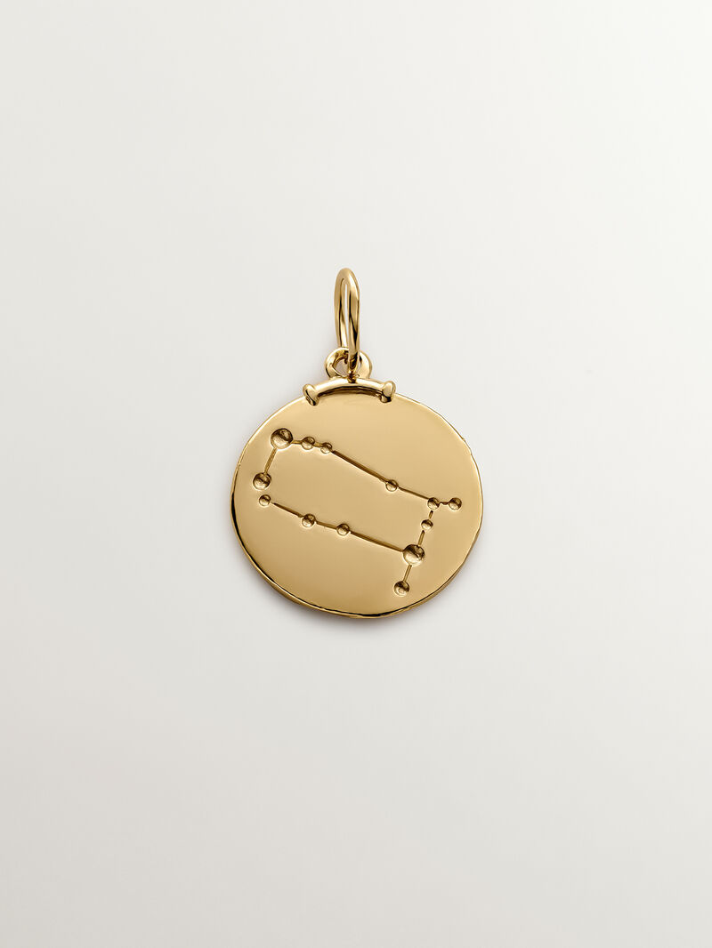 Gemini Charm made of 925 silver, bathed in 18K yellow gold image number 2