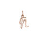 Rose gold-plated silver N initial charm , J03932-03-N