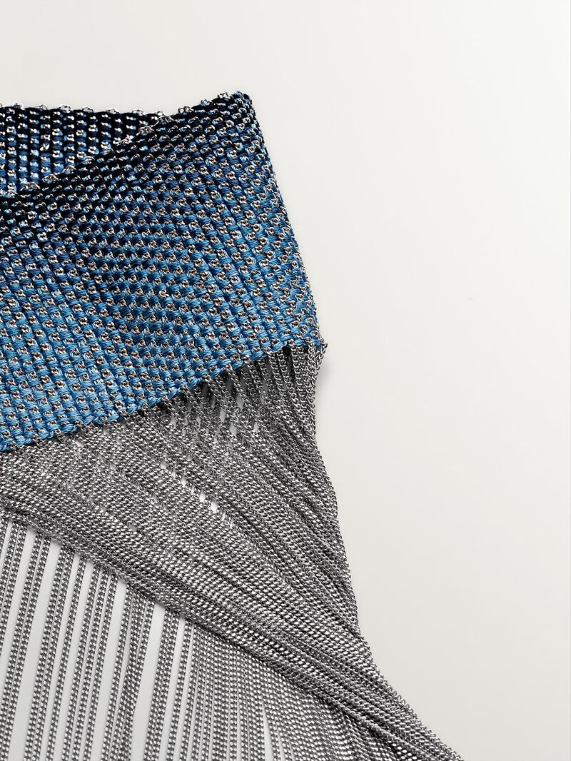 925 silver and silk mesh bracelet image number 5