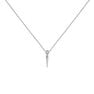 White gold spike diamond necklace 0.021 ct, J03885-01