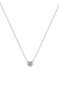 White gold diamonds rosette necklace 0.03 ct , J01358-01