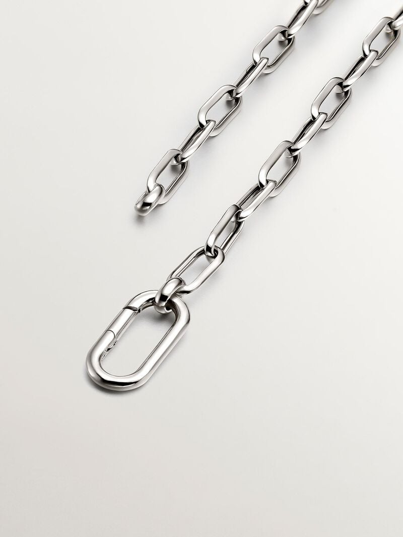 925 Silver rectangular link chain image number 6