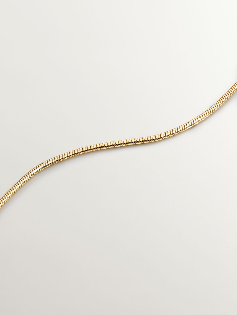 925 silver pendant bathed in 9k yellow gold with bearded links and geometric reason image number 4