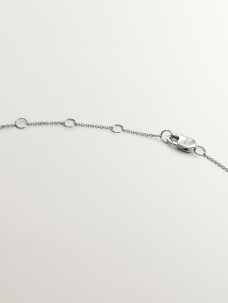 9K white gold pendant with diamond cross. image number 6