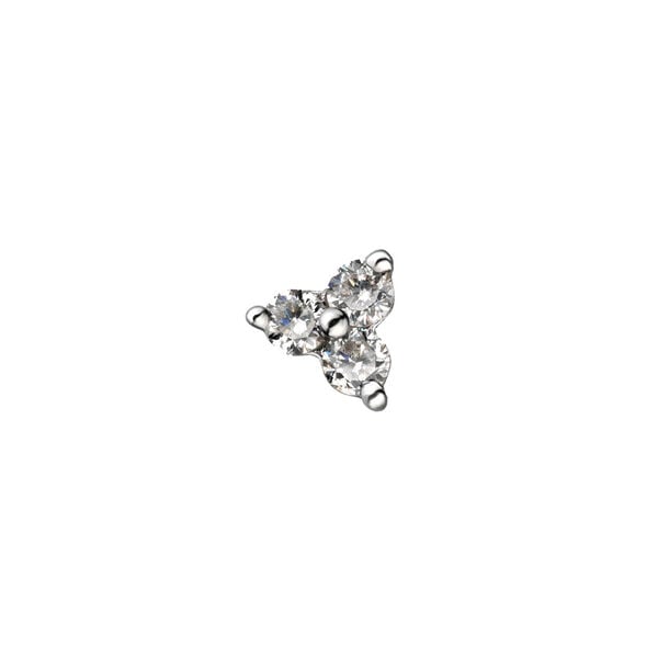 White gold shamrock earring 0.06 ct. diamonds , J00790-01-NEW-H,hi-res