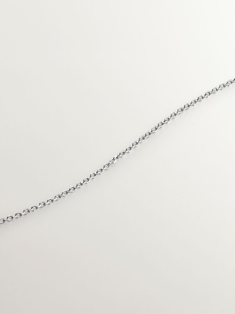 9K white gold pendant with diamond cross. image number 4