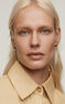 Gold plated hoop earrings with topaz , J03807-02-WT