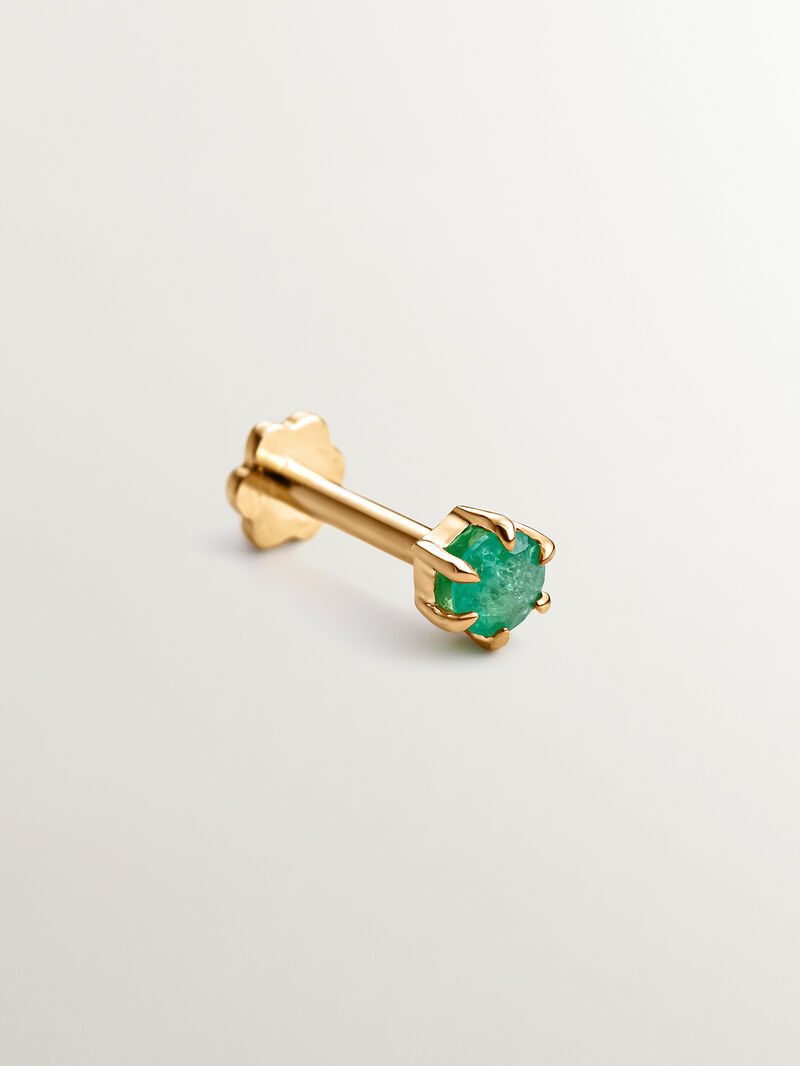 Individual 18k yellow gold pending with Esmeralda Verde image number 4
