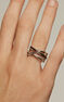 Anillo multibrazo de plata con piedras topacios blancos y espinelas negras, J03661-01-WT-BSN