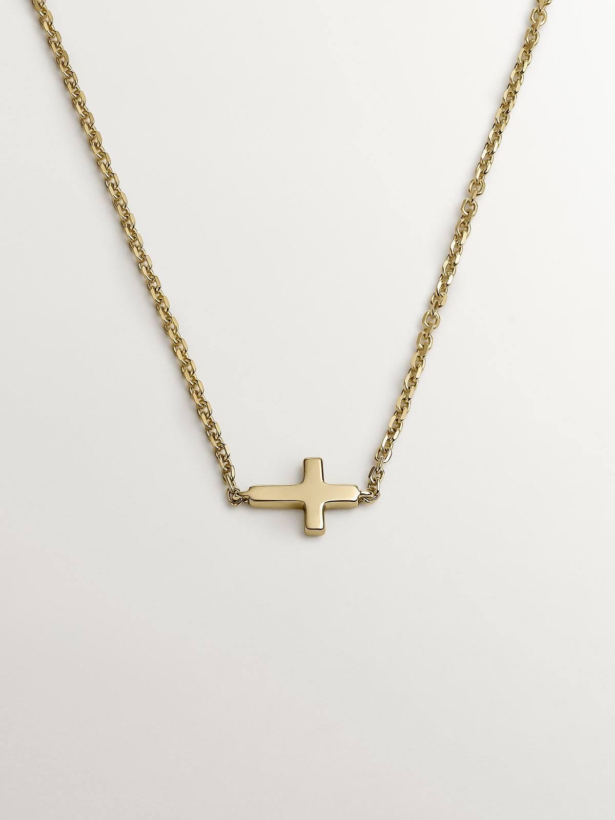 9K Yellow Gold Chain with Cross Aristocrazy