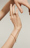 Anillo ancho triple cruzado de plata bicolor, J05228-09