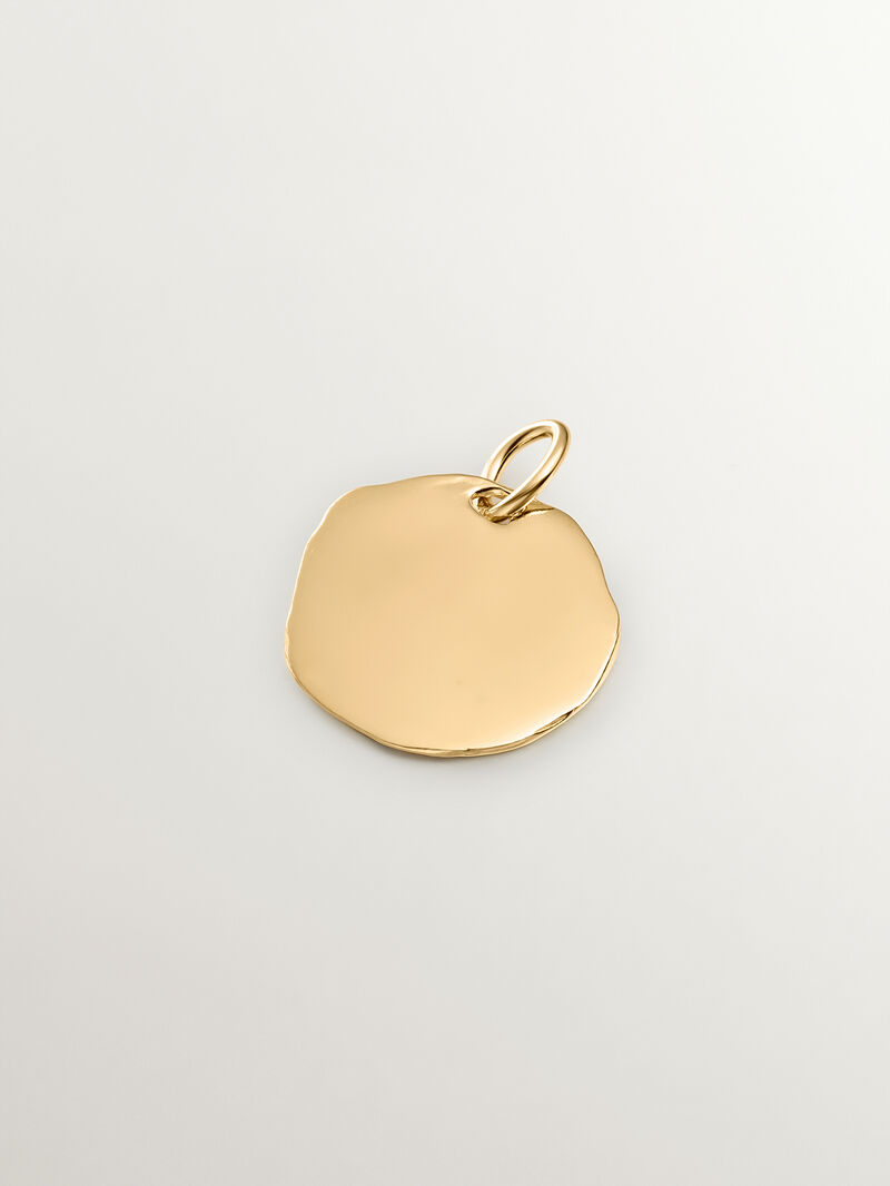 Handcrafted 925 silver charm dipped in 18K yellow gold with the initial G. image number 2