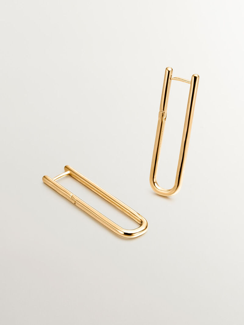 925 extra -bathed extra yellow gold ring earrings in 18k yellow image number 0