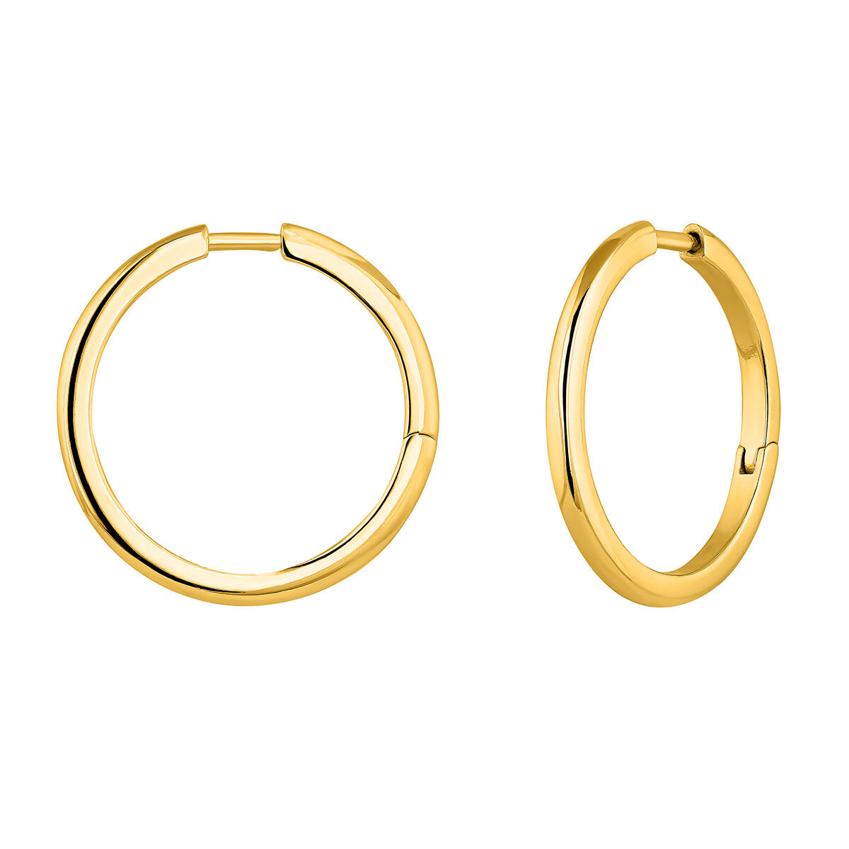 Mix & match gold-plated silver hoop earrings  , J04643-02, hi-res