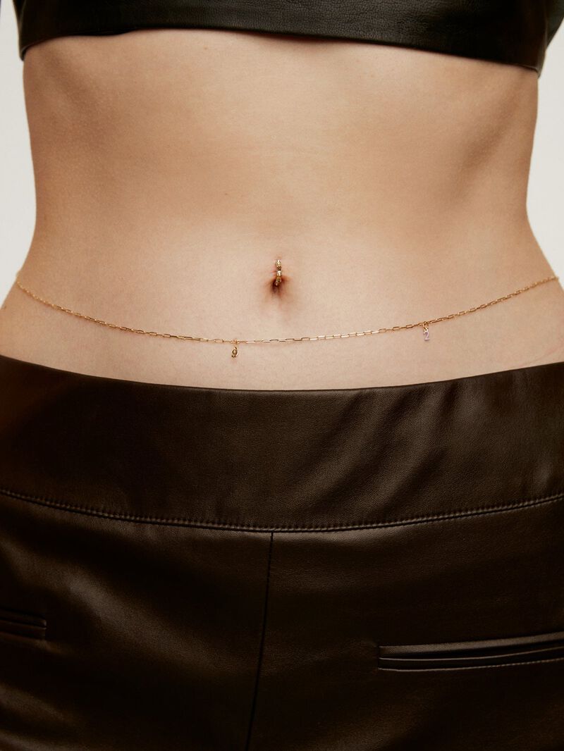 14K yellow gold ta-tu Morea body chain image number 1