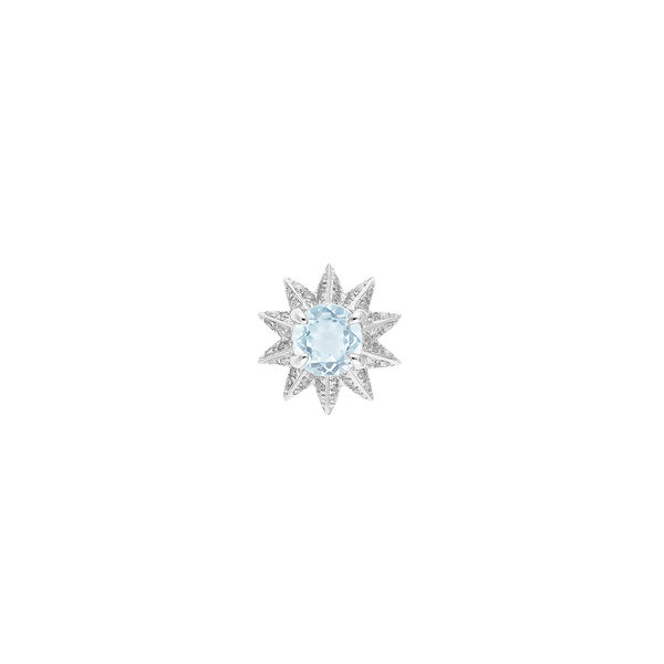 Silver earring with diamond and topaz, J03303-01-SKYHSP,hi-res