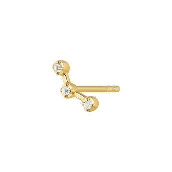 Gold plated topaz climber earring , J04656-02-WT-H, mainproduct