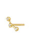 Gold plated topaz climber earring , J04656-02-WT-H
