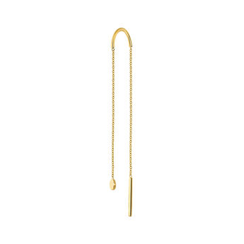 Long gold sphere chain earring , J04530-02-H, mainproduct