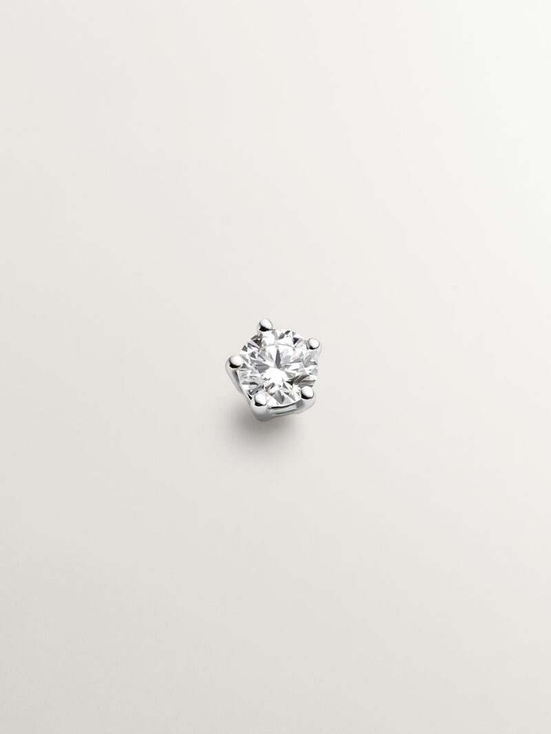 18K white gold single earring with diamonds image number 0