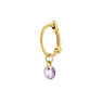 9k gold hoop earring with an amethyst pendant, J04765-02-AM-H
