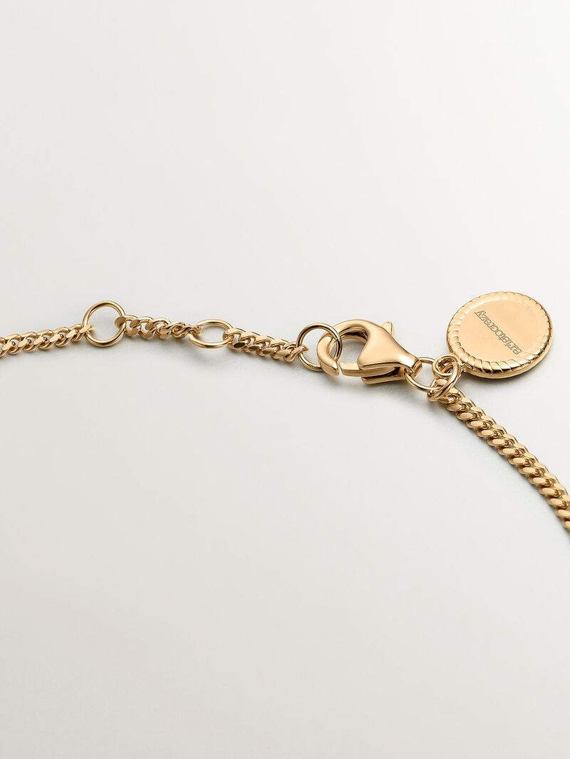 18K Yellow Gold Plated 925 Silver Ankle Bracelet image number 4