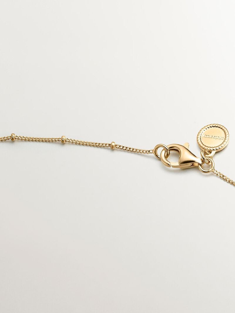 925 Silver necklace bathed in 18K yellow gold with teardrops image number 6