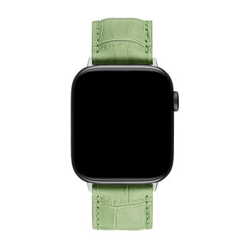 Green leather Apple Watch strap¬†, IWSTRAP-GE,hi-res