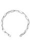 Silver rectangular cable link chain bracelet , J05340-01-19
