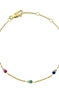 9 ct gold multi gemstone bracelet, J04986-02-RU-EM-BS