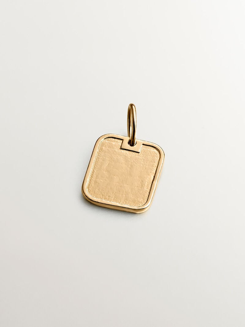 925 silver charm bathed in 18k yellow gold with number 3 image number 2