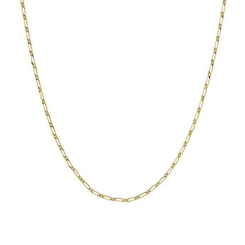 Thin chain with different links in 9k yellow gold, J05329-02,hi-res